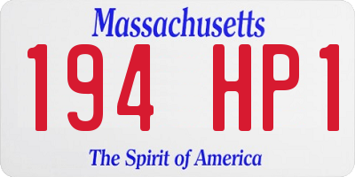 MA license plate 194HP1