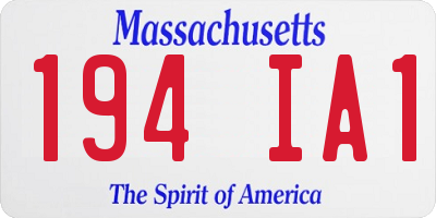 MA license plate 194IA1
