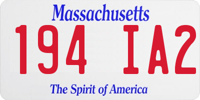 MA license plate 194IA2