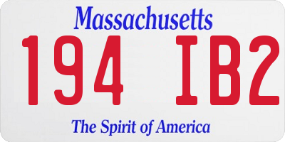 MA license plate 194IB2