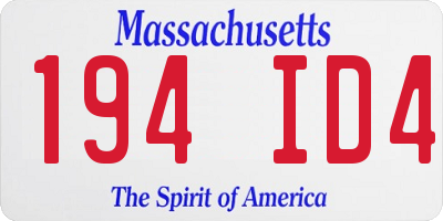 MA license plate 194ID4
