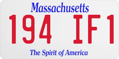MA license plate 194IF1