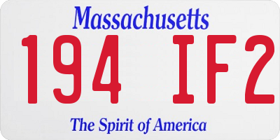 MA license plate 194IF2