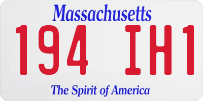 MA license plate 194IH1