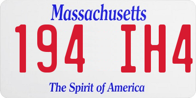 MA license plate 194IH4