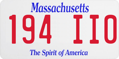 MA license plate 194II0
