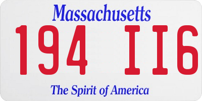 MA license plate 194II6