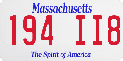 MA license plate 194II8