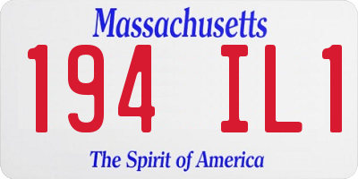 MA license plate 194IL1
