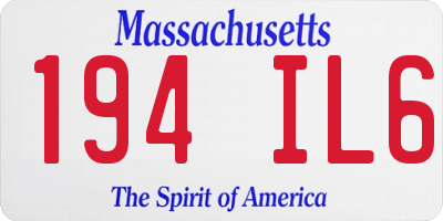 MA license plate 194IL6