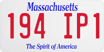 MA license plate 194IP1