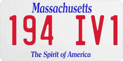 MA license plate 194IV1