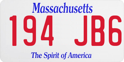 MA license plate 194JB6