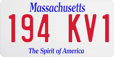 MA license plate 194KV1