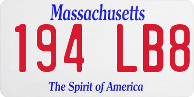 MA license plate 194LB8
