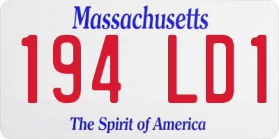 MA license plate 194LD1