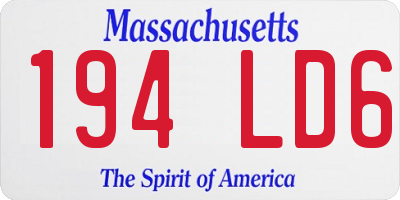 MA license plate 194LD6