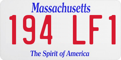 MA license plate 194LF1