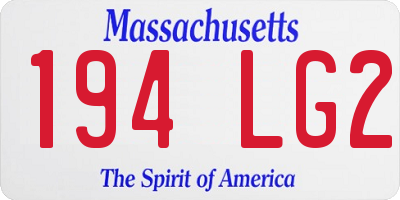 MA license plate 194LG2
