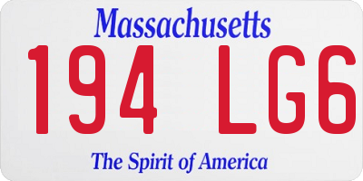 MA license plate 194LG6