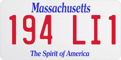 MA license plate 194LI1