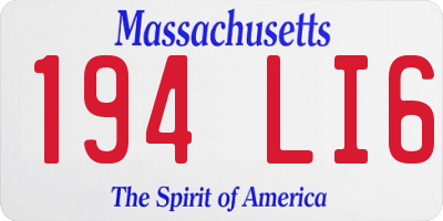MA license plate 194LI6