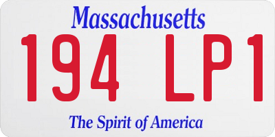 MA license plate 194LP1