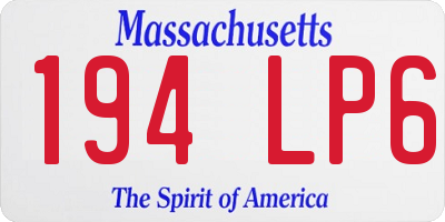 MA license plate 194LP6
