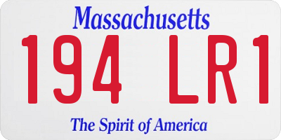 MA license plate 194LR1