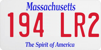MA license plate 194LR2