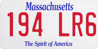 MA license plate 194LR6