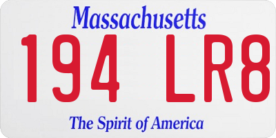 MA license plate 194LR8