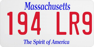 MA license plate 194LR9