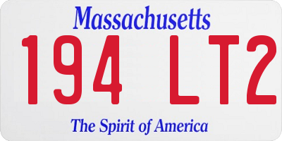 MA license plate 194LT2