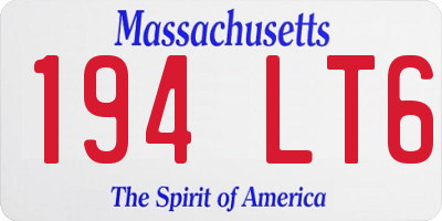 MA license plate 194LT6