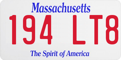 MA license plate 194LT8