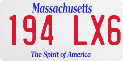MA license plate 194LX6
