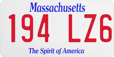 MA license plate 194LZ6