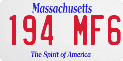 MA license plate 194MF6