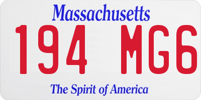 MA license plate 194MG6