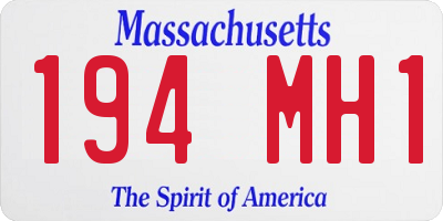 MA license plate 194MH1