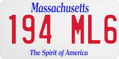 MA license plate 194ML6