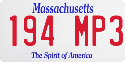 MA license plate 194MP3