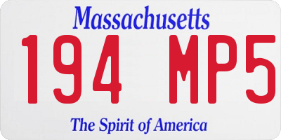 MA license plate 194MP5