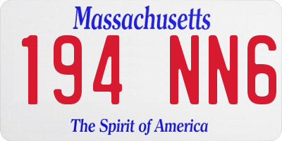 MA license plate 194NN6