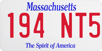 MA license plate 194NT5