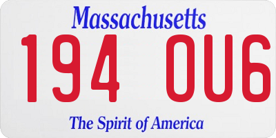 MA license plate 194OU6