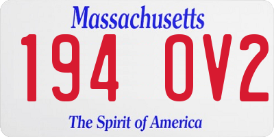 MA license plate 194OV2