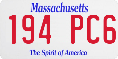 MA license plate 194PC6