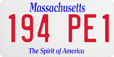 MA license plate 194PE1